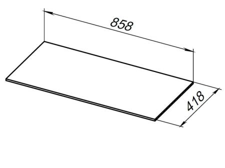 Столешница Allen Brau Liberty 90 1.330012.G графит, артикул 1.330012.G