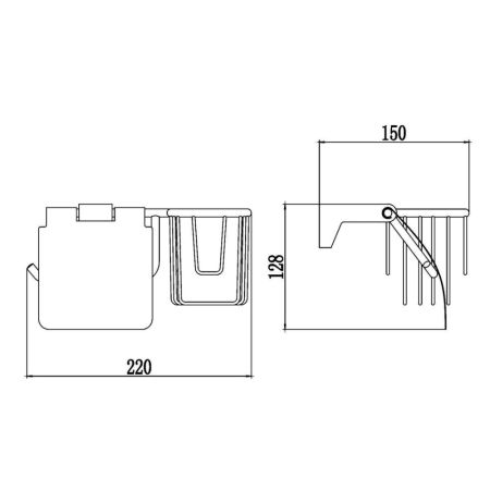 Держатель для туалетной бумаги и освежителя Savol S-L07351, хром, артикул S-L07351