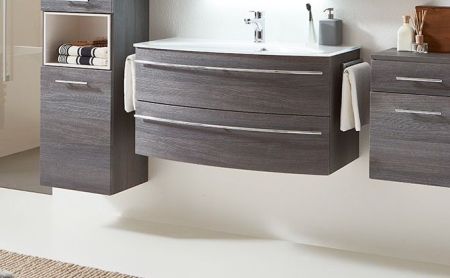 Marlin 3040city, тумба под керамическую раковину 120 см (2 ящика), цвет каштан графитовый, артикул WKBAA12(449/490)
