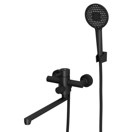 Смеситель для ванны с длинным поворотным изливом RUSH Melos (SUS1101-51Black), артикул SUS1101-51Black