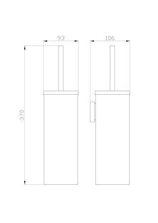 Туалетный ершик в комплекте WONZON & WOGHAND POLO, Хром (WW-8929)