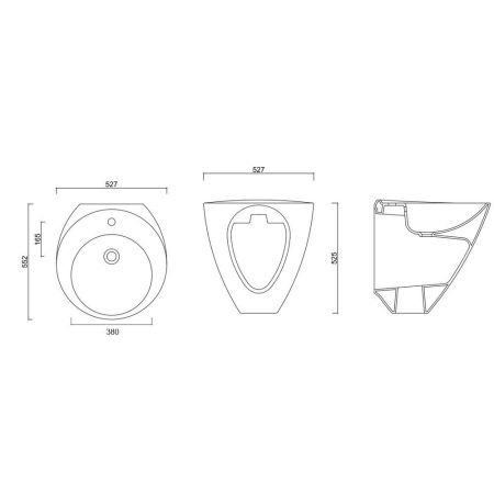 Умывальник GURAL Arya 55х53 подвесной, артикул AR01MNL01