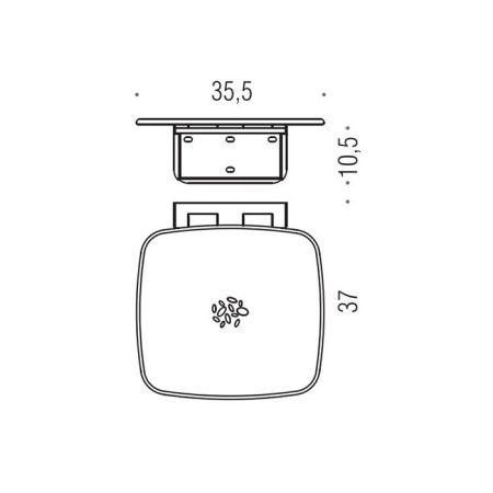 Colombo Complementi Сиденье для душа, с креплениями к стене, 160кг, цвет: белый, артикул B9645.BI