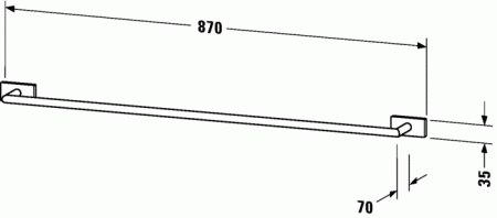 Duravit Karee Держатель банного полотенца 80см, цвет держателя: хром ЦЕНА)