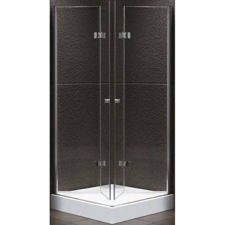 Душевой уголок Cezares Elena W-ASH-2 100x100 профиль Хром стекло прозрачное, артикул ELENA-W-AS-2-100-C-Cr