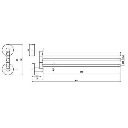 Полотенцедержатель Rav Slezak COLORADO COA0603, хром, артикул COA0603