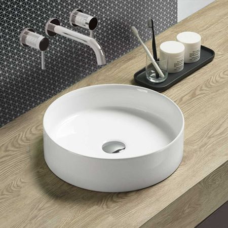 Раковина керамическая Vincea VBS-216, 394*394*115, накладная, цвет белый, артикул VBS-216