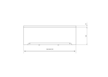 Фронтальная панель к ванне Лугано/Либерти 150см, артикул EKR-F0000088