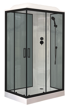 Душевая кабина Royal Bath  RB 8120HP6-GT-BL (серое/прозрачное) правая