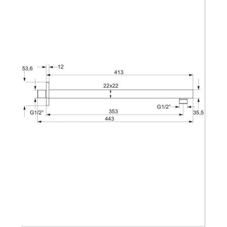 Кронштейн душевой настенный OMNIRES RA11CR (хром), артикул RA11CR