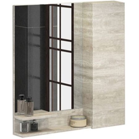 Зеркало со шкафом Comforty Верона 75 4137100 Дуб белый, артикул 4137100