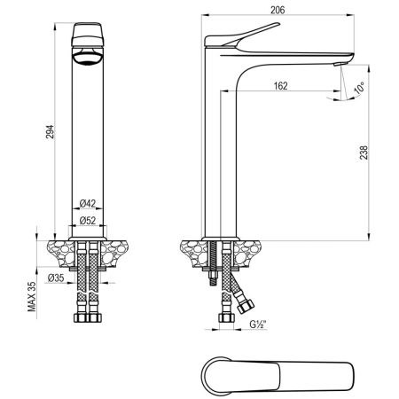 Смеситель Lemark Ortus для раковины (LM11309C), артикул LM11309C