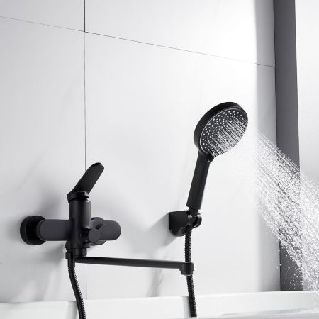 Смеситель для ванны Shevanik S4322H, черный