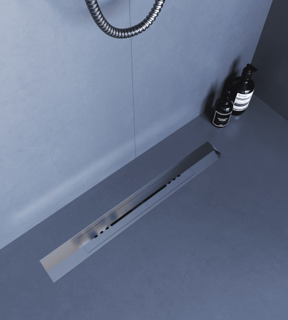 Душевой трап, обрезной, V-образный, сатин RGW SDR-53S (800), артикул 76215380-13