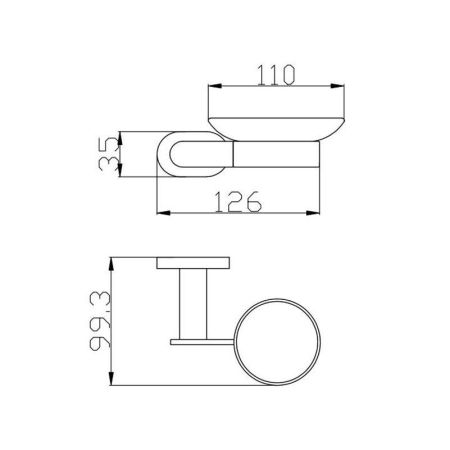 Мыльница Rav Slezak YUKON YUA0300CMAT, черный, артикул YUA0300CMAT