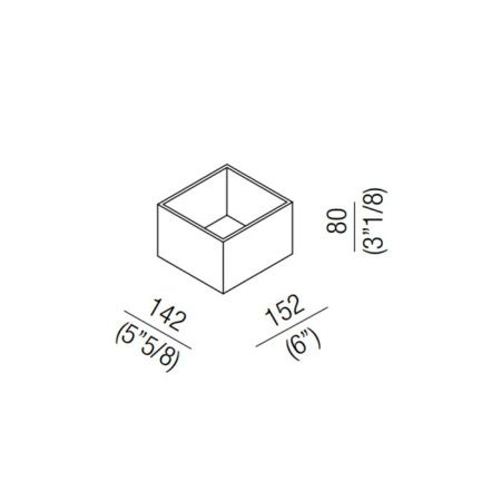 Agape Puzzle Низкий большой ящик 15.2x14.2x8 см, цвет: серый Agape Puzzle Низкий большой ящик 15.2x14.2x8 см, цвет: серый