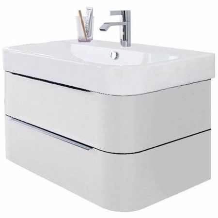 Тумба под раковину Duravit Happy D 2 H2636502222 подвесная Белая, артикул H2636502222