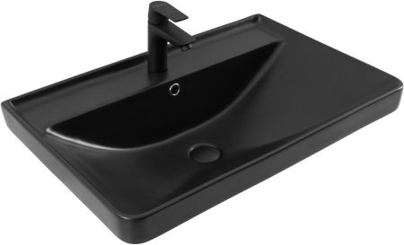 Раковина Aquanet Ирис 70 черная матовая