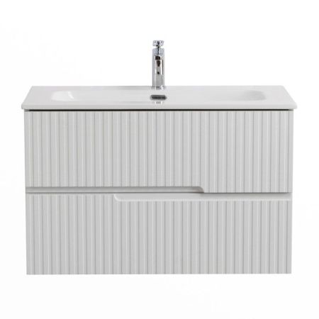 DUET-N База под раковину подвесная с двумя выкатными ящиками, Зеленый жемчужный, 800x457x500, DUET-N-800-2C-SO-VPR-P, артикул DUET-N-800-2C-SO-VPR-P