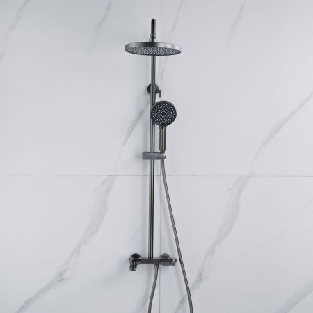 Душевая система Shevanik S4726T, оружейная сталь, артикул S4726T