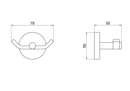 Крючок двойной AQUATEK AQ4602CR БЕТТА, артикул AQ4602CR
