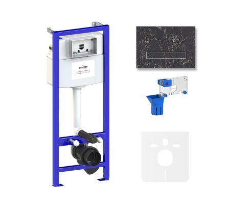 Комплект 5 в 1 инсталляции для подвесного унитаза Lavinia Boho Relfix 77010055, артикул 77010055