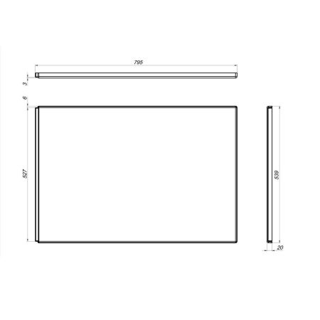 W00A-000-080W-S Универсальная боковая панель для ванн 80 см, артикул W00A-000-080W-S