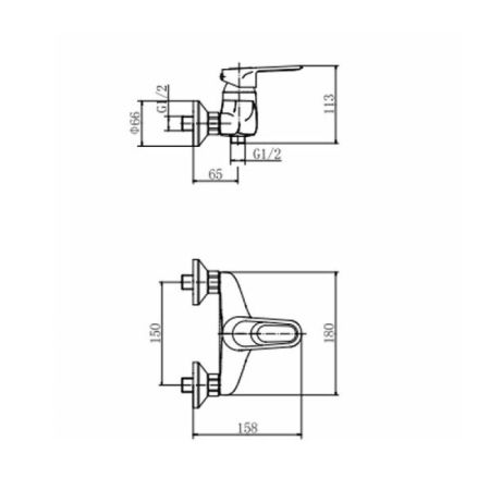 Смеситель для душа FASHUN A2004, хром