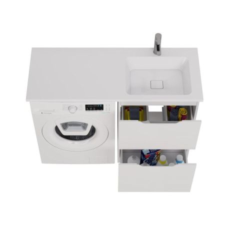 Тумба с раковиной напольная Dreja Bona 60 см, белый, артикул 99-0451-com