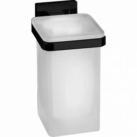 Colombo Basic Q Стакан, подвесной, цвет: чёрный матовый/матовое стекло, артикул B3702.NM-VAN