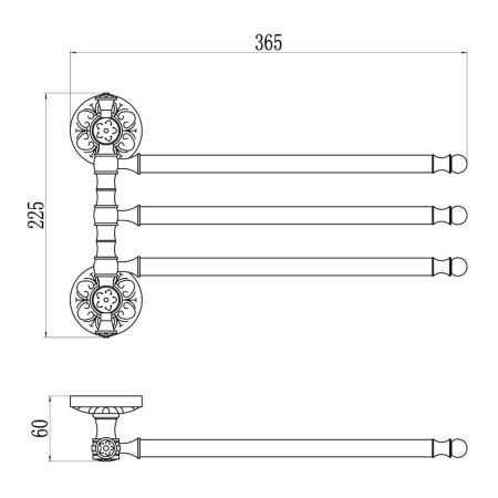 Полотенцедержатель Savol S-005803A, хром, артикул S-005803A
