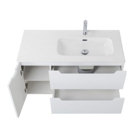 ETNA База под раковину подвесная с двумя выкатными ящиками и одной распашной дверцей, правосторонн.Rovere Moro,1209x462x500, ETNA-1200-2C-1A-SO-RW-R, артикул ETNA-1200-2C-1A-SO-RW-R