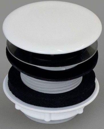 Донный клапан, Bette, назначение-для раковины, 1¼", тип-с сетчатым фильтром, форма крышки-круглая, цвет-белый, артикул B580-000