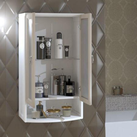 Шкаф подвесной двухстворчатый Клио Opadiris Белый матовый, артикул 