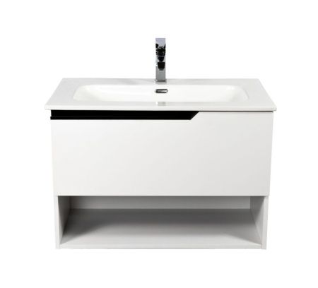 Комплект мебели Visobath Eleven, 800 мм левый, цвет белый матовый лак (B-Ada), артикул 85601/B-Ada/EL