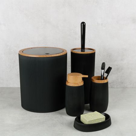 Стакан для ванной комнаты FIXSEN BLACK BOOM FX-411-3, черный/коричневый