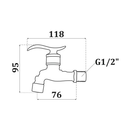 Кран на одну воду Maretti Avorio AV33R13, бронза