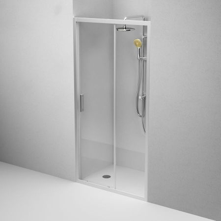 W90G-100-1-195MT Gem Solo Дверь душевая 100х195, стекло прозрачное, профиль матовый хром, артикул W90G-100-1-195MT