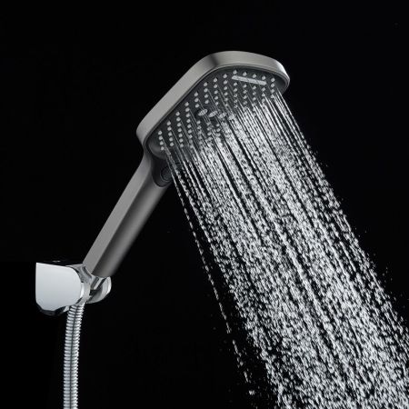 Смеситель на борт ванны Shevanik S4112T, оружейная сталь