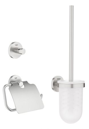 Набор аксессуаров GROHE Essentials (3 предмета), суперсталь (40407DC1), артикул 40407DC1