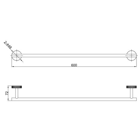Полотенцедержатель Lemark BELUGA настенный, сталь, брашированный никель (LMA-8013S-BN), артикул LMA-8013S-BN