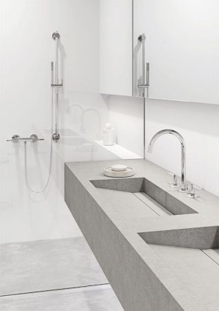 Смеситель для раковины, Kludi, Nova Fonte Puristic, тип открывания воды-двухвентильный, тип регулирования воды-керамическая кран-букса, монтаж-на раковину/столешницу, отверстия для монтажа-3, высота, мм-290, вынос излива, мм-170, тип излива-поворотный с о, артикул 201430515