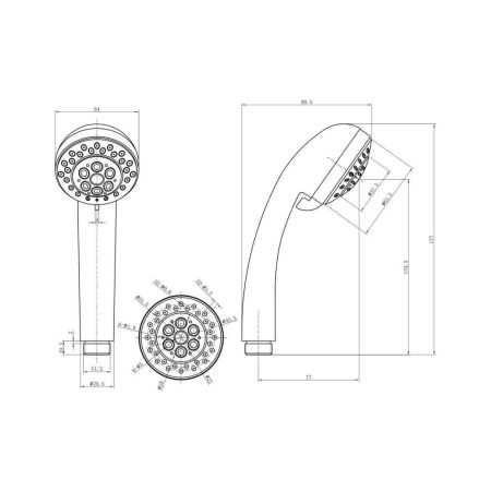 Лейка для душа FASHUN A19-1, хром