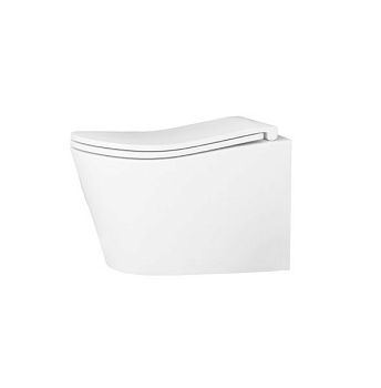 Унитаз подвесной безободковый (торнадо) DQ Bamberg 520*360*360мм, сиденье микролифт, белый (DT1556516)