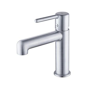 Смеситель для умывальника, хром матовый, Aiger, IDDIS (AIGBC00i01)