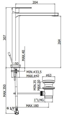 Смеситель для раковины Paffoni Tango TA081KCR хром, артикул TA081KCR