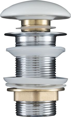 Донный клапан Aquanet белый, без перелива