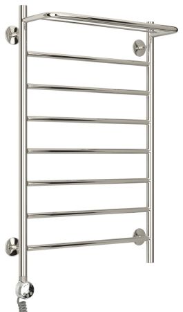 Электрический полотенцесушитель СТИЛЬЕ "Формат 20 ТЛ" 800х500 (Полка + 7) П16 (Без покрытия)