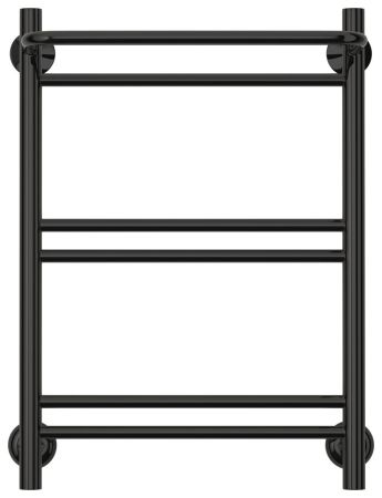Полотенцесушитель водяной СТИЛЬЕ "Версия-Н1" 600х400 (Полка+1+2+2) П 16 (Чёрный), артикул 17621-6040
