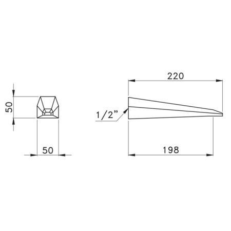 Stella Stella Настенный излив для раковины 863, цвет: хром, артикул ST 09002 CR00